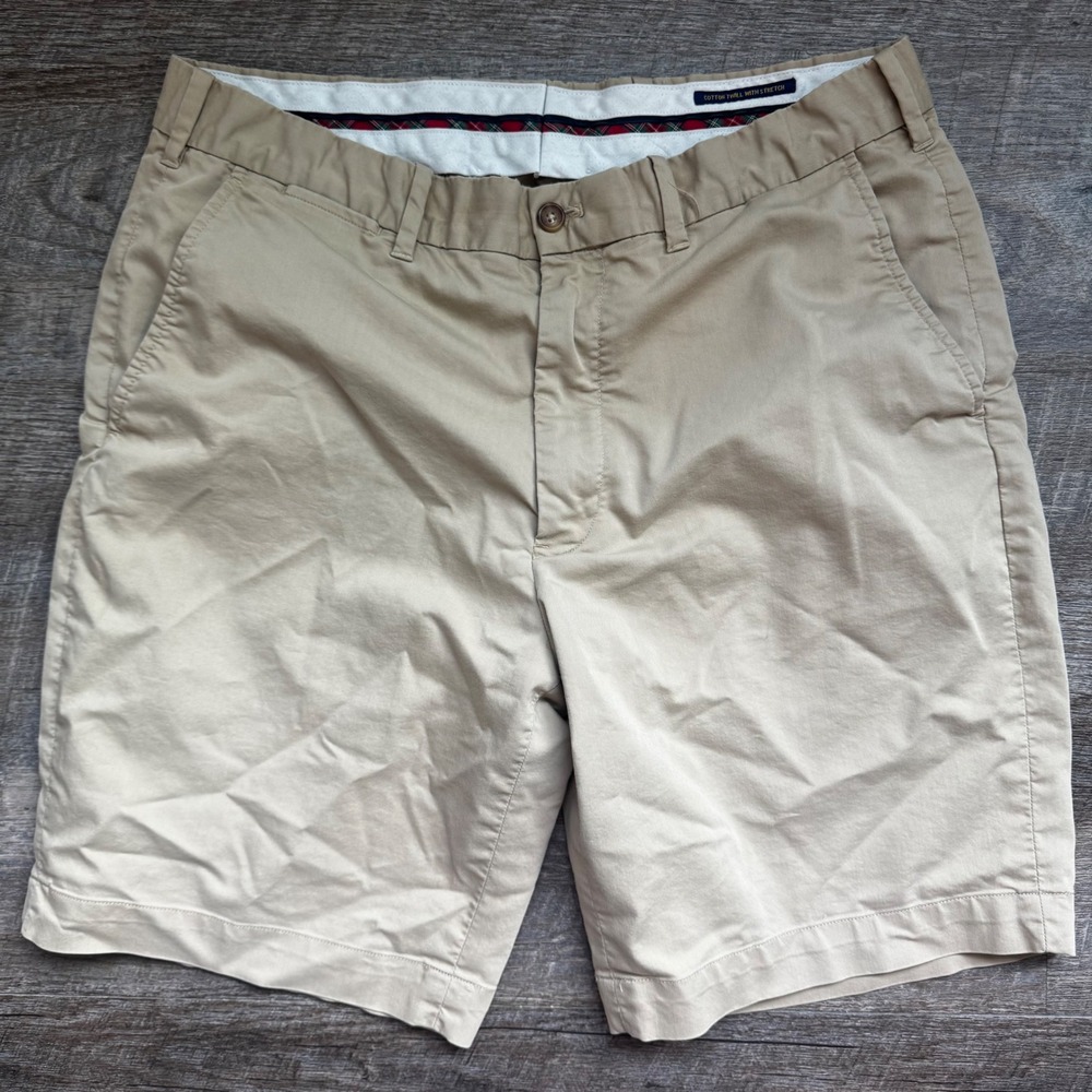 Polo Golf Ralph Lauren Classic Fit Shorts 34 Tan Khaki Cotton Twill Stretch